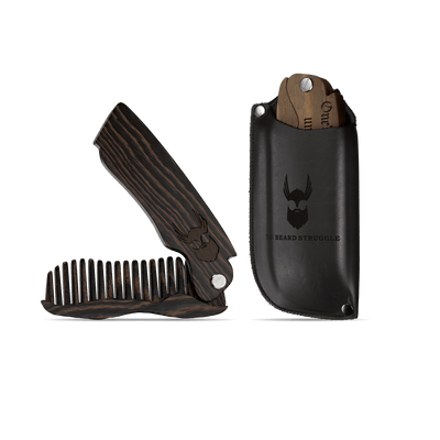 Model Viking Beard Comb + Leather Holster
